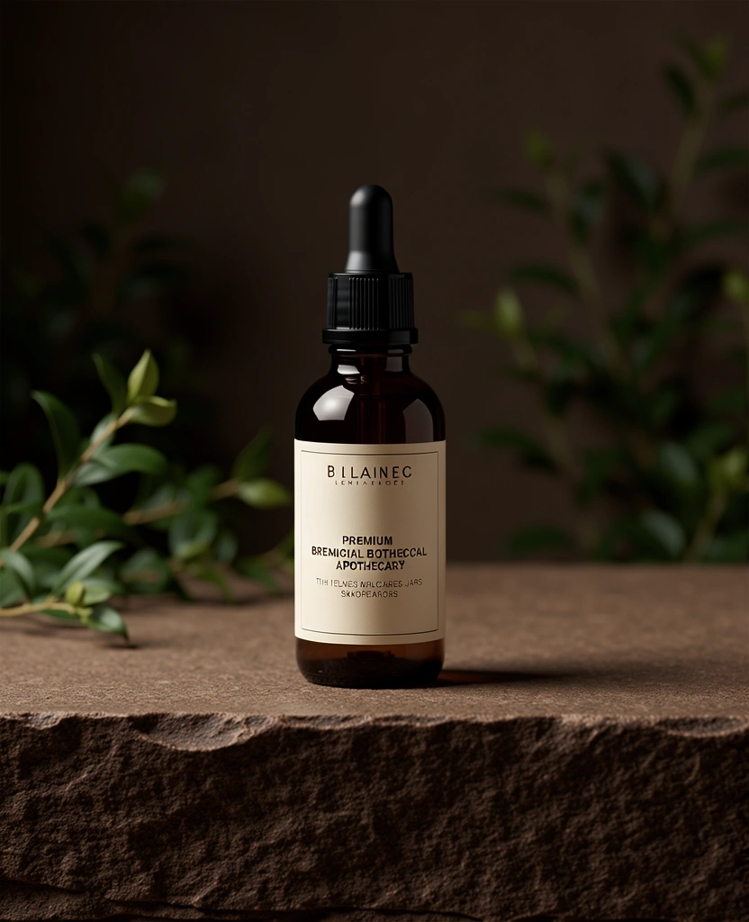 Premium apothecary glass bottle